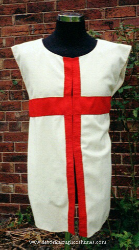 Medieval English livery coat, bearing the Cross of St George.